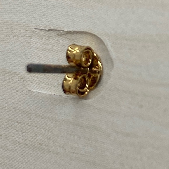 Sundance catalog Moonstone post earrings. Bead Bezel 925 gold fill. Vintage NWOT - Picture 6 of 8